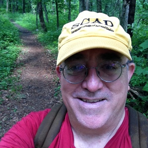 Here's a selfie taken as  proof that hikers don't melt if caught in the rain. 